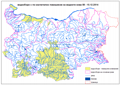 В четири области за 9 декември е обявен оранжев код за дъжд - 01