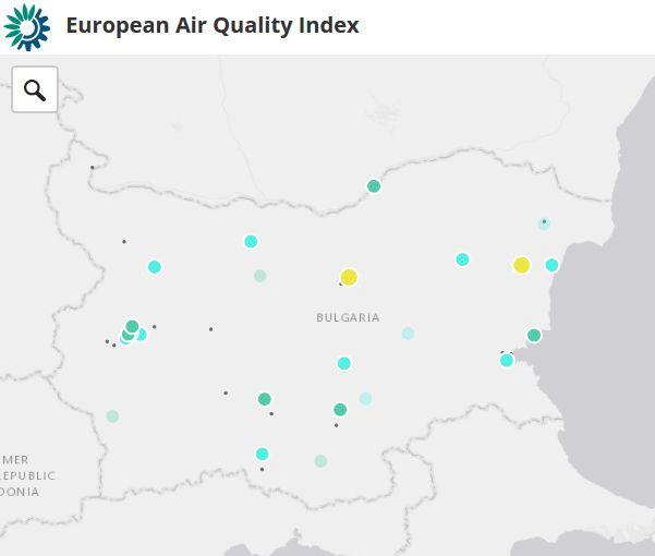 Европейският индекс визуализира данните за качеството на атмосферния въздух в България - 01